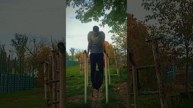 39 отжиманий на брусьях с весом 24 кг. (МС по стритлифтингу)