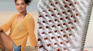 Вяжем Элегантный ажурный узор спицами - идеально на август и начало осени