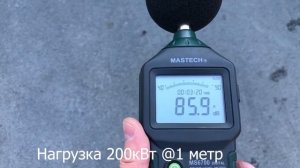 Измерение уровня шума ЭДК-200-4-Т в шумозащитном кожухе.