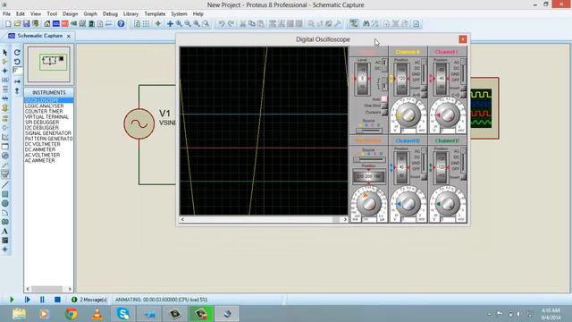 how to use oscilloscope in Proteus Tutorial#6 смотреть онлайн