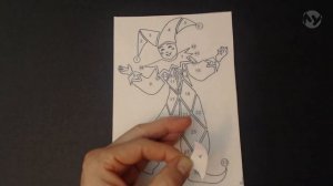 Арлекин. Обратная аппликация.