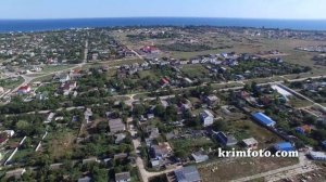 Заозерное Крым курортный поселок на берегу Черного моря 2015 с высоты птичьего полета