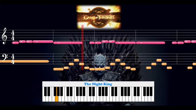 Game of Thrones - The Night King - PIANO TUTORIAL EASY with Piano Trainer смотреть онлайн