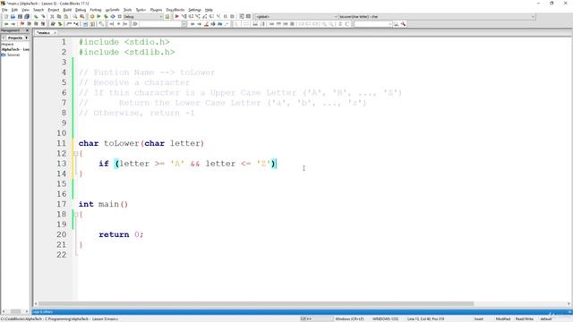 C Programming : toLower() Function in C | Convert alphabetic character into lower case | Must Watch