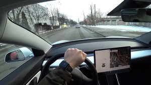 Вождение Tesla Model 3 от первого лица. Tesla model 3 POV Test Drive.
