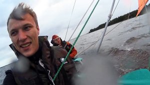 Байдарка Викинг 4.7 под парусом. Первое плавание