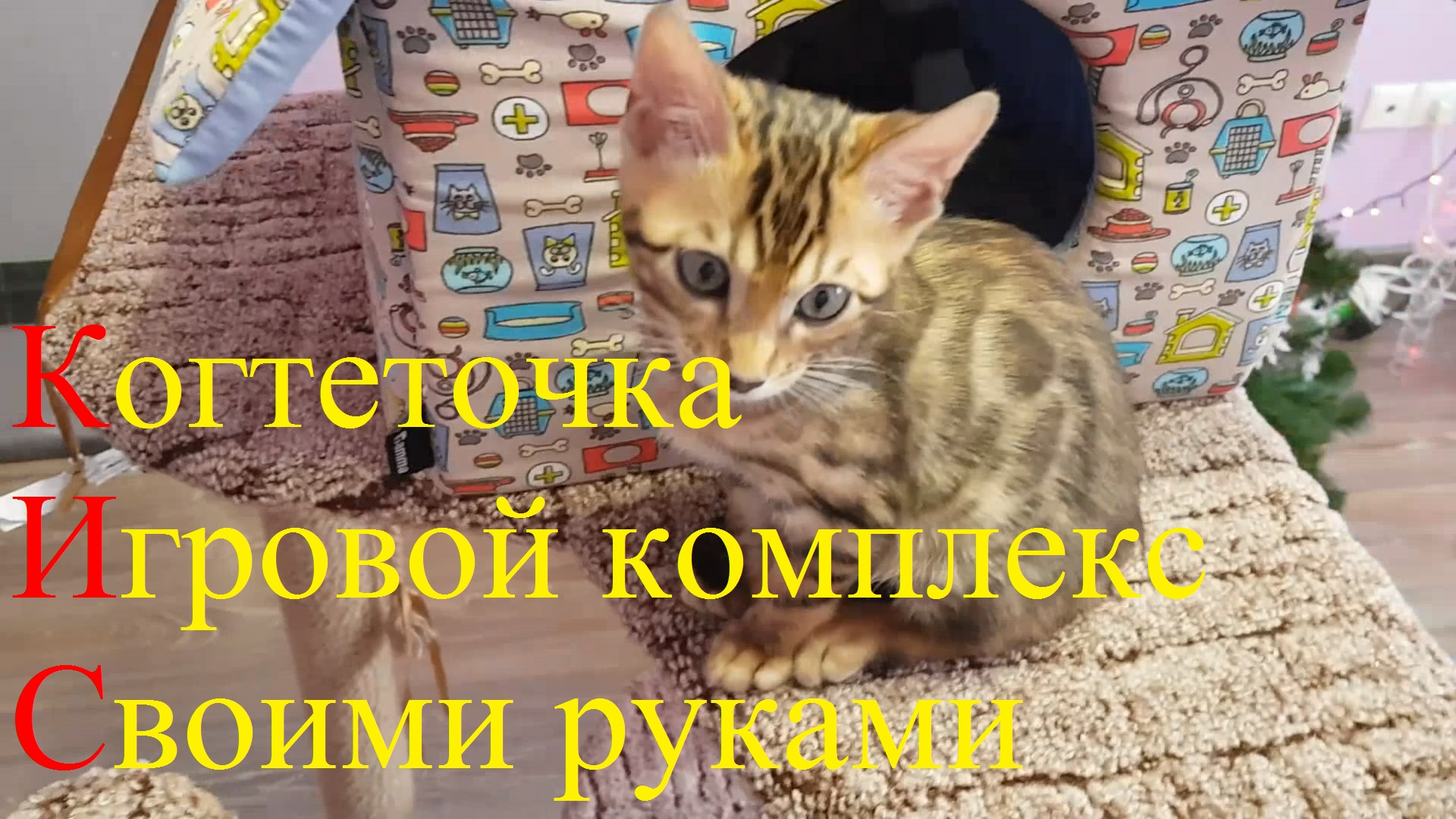 Когтеточка - игровой комплекс для кошки. смотреть онлайн