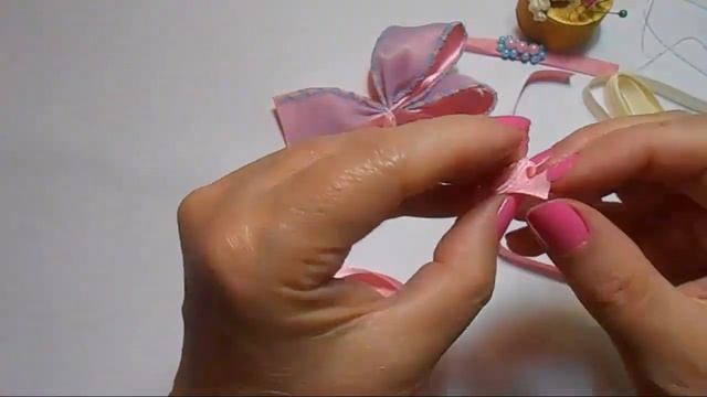 Бант из лент на зажим МК/DIY Bow on the clamp/PAP Laço na braçadeira#145 смотреть онлайн