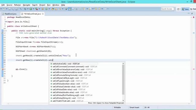 How to write excel file in Selenium using Apache POI смотреть онлайн