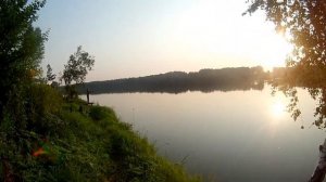 Красивое озеро, село Балта. Пение птиц, закат солнца на озере. Мошковский район.