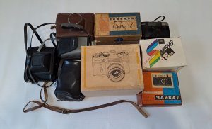 Фотоаппараты СССР небольшая коллекция