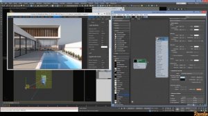 Создание воды с каустикой в бассейне Corona renderer
