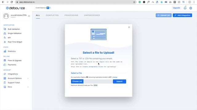 How to Validate Bulk Email Address using DeBounce.io - Email Validation Tool