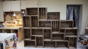 Build the wall of woodboxes\ Собираем стенку из ящиков. Creatum