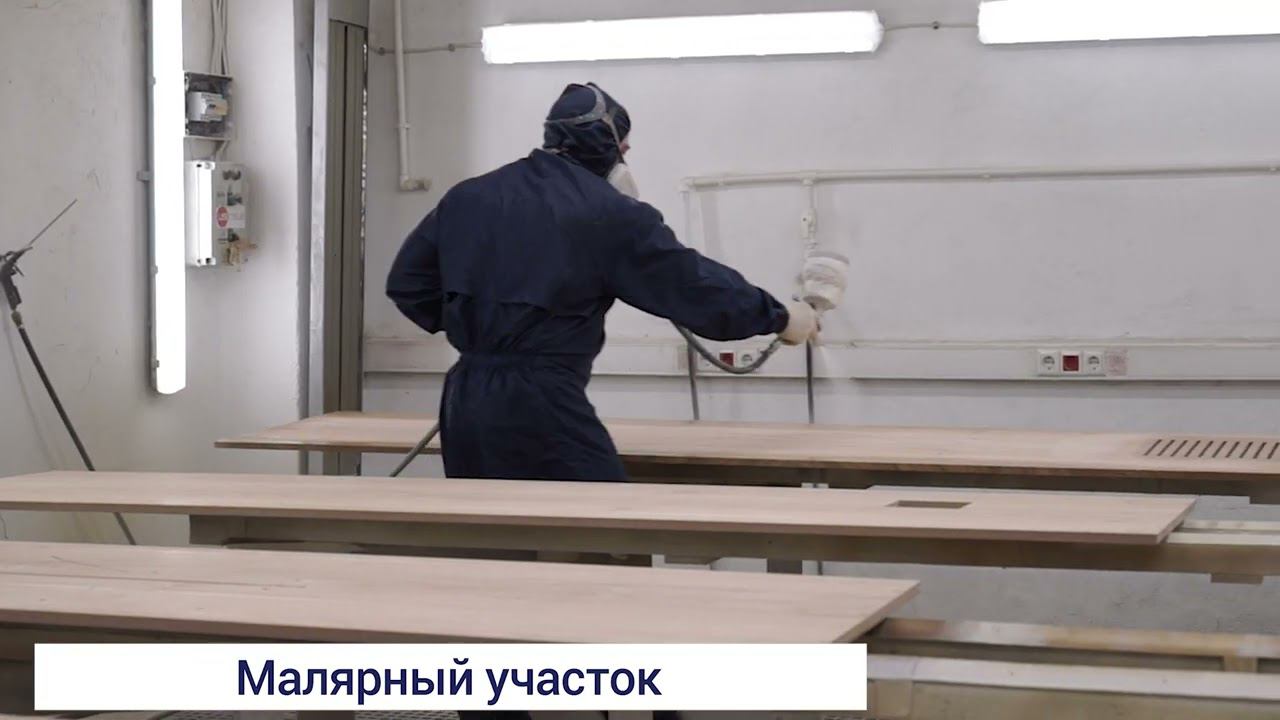 Этап производства мебели РОНА - Малярный цех смотреть онлайн