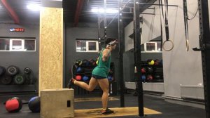 Наклоны СШНС с 1 ногой на тумбе