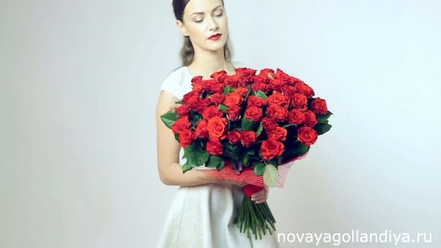 Букет роз "Революция" Цветы Новая Голландия смотреть онлайн