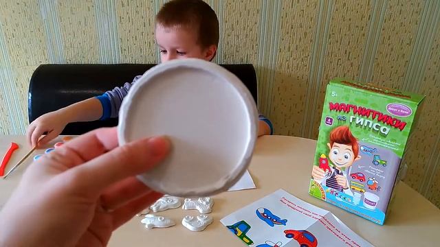 Магниты на холодильник своими руками. Делаем сами. Набор для творчества. Магнитики из гипса. смотреть онлайн