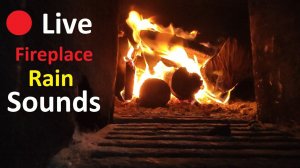 Live Fireplace and Rain sounds stream #fireplace #fireplacesounds #rainsounds