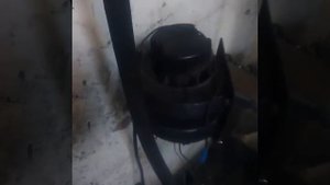 #Печь на отработанном масле с наддувом, из кислородного баллона.