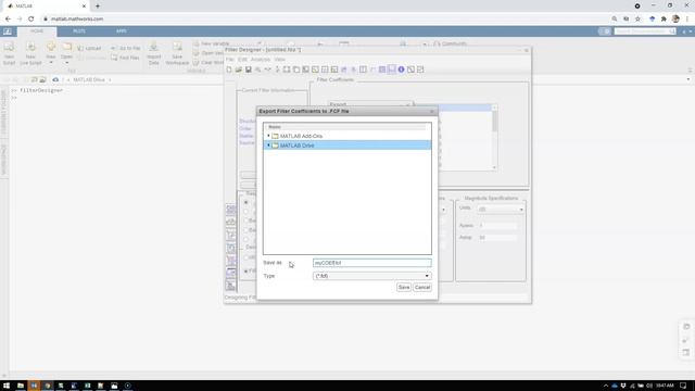 Generating Filter Coefficients with MATLAB Filter Designer смотреть онлайн