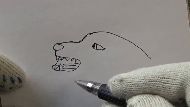 Как быстро нарисовать злую собаку.