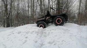 Проезд снежного препятствия (январь 2024)