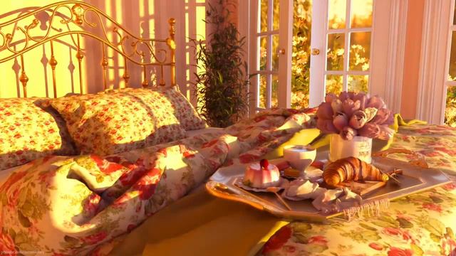 Светлая и УЮТНАЯ спальня / ДЖАЗ под вкусный ЗАВТРАК / БОДРОЕ утро / асмр / asmr