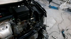 Toyota Camry - Ремонт лонжерона, замена рамки радиатора, Покраска.