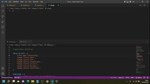 A Beginner's Tutorial on Django (Windows 10 and 11 only) смотреть онлайн