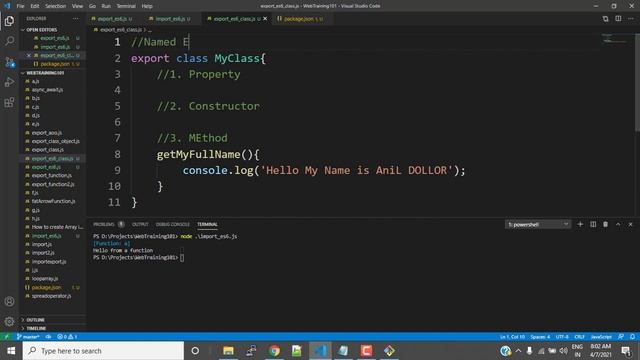 Lecturr 306 - WebTraining101 How to import export in Javascript#2 #coding #webdevelopment #fullstac