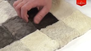 Коврик из лоскутков меха овчины - ЦЕНТР МЕХА