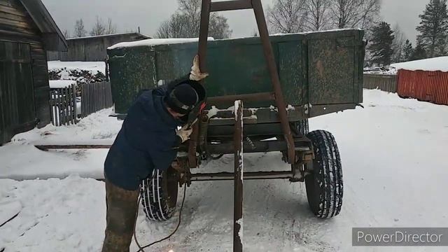 изготовление нового дышла и кронштейнов задних фонарей на прицепе 2птс 4