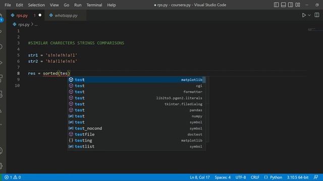 How to compare similar string in python смотреть онлайн