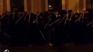 Евромайдан- протестующие тренируются отбивать атаки 'Беркута'