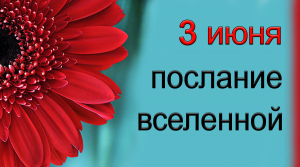 ПОСЛАНИЕ ВСЕЛЕННОЙ на3 июня.