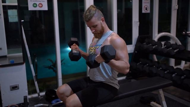 Seated biceps curls with dumbbells / Сгибания на бицепс сидя с гантелями смотреть онлайн