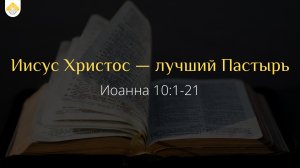 Иисус Христос - лучший Пастырь // от Иоанна 10:1-21 // Иван Козорезов