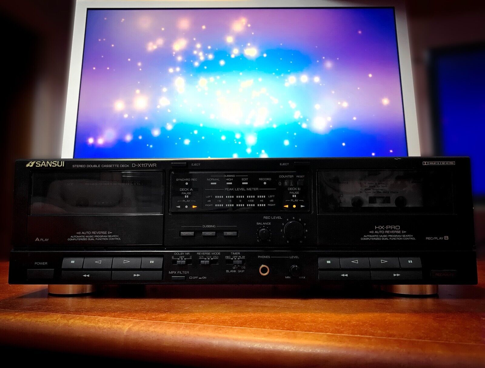 Sansui D-X117WR  РЕДКИЙ 1987-год  Винтажная стереосистема с двойной кассетной декой-ЯПОНИЯ