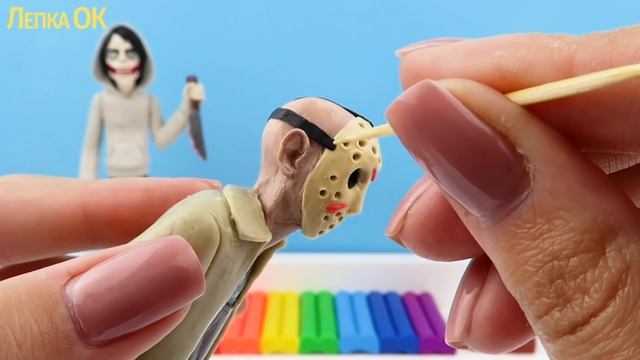 ДЖЕЙСОН ВУРХИЗ в маске. ЛЕПИМ Jason Voorhees ИЗ ПЛАСТИЛИНА ИЗ ФИЛЬМА ПЯТНИЦА 13-е. Фигурки Лепка ОК смотреть онлайн
