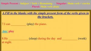 Lesson 21 Verbs The Present Tense Class 6 English