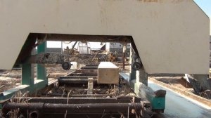 Распиловка осины на пилораме "Тайга" 2 часть