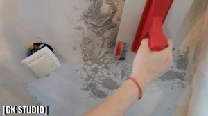 Декоративная штукатурка бюджетно новичку, Ремонт с котиком