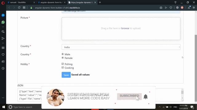 Angular 9 Dynamic Forms | Sathish Kumar Ramalingam