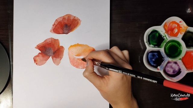 Маки Акварелью ~ Как Рисовать Цветы? ~ How To Paint Poppies With Watercolor смотреть онлайн