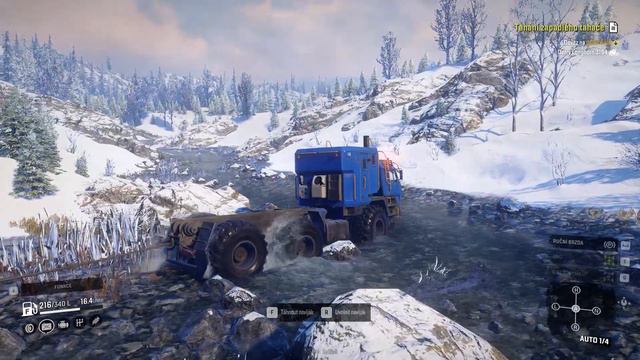 SnowRunner Azov 42-20 Tahání zapadlého tahače