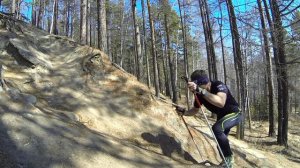 Техника передвижения с палками в подъем
