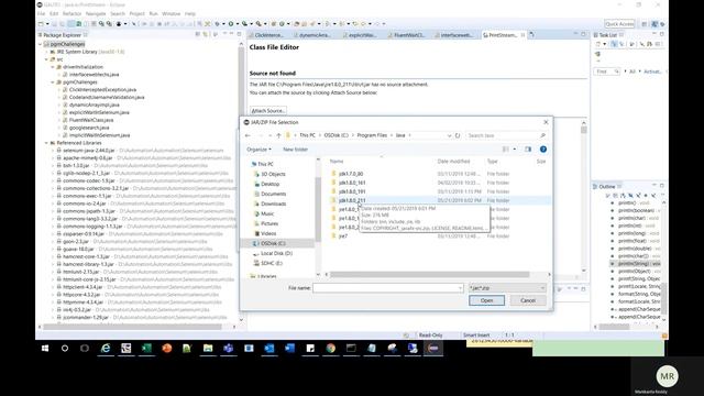 How to attach Source code for java and also selenium in eclipse