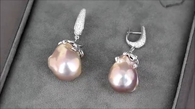 Серьги с барочным жемчугом