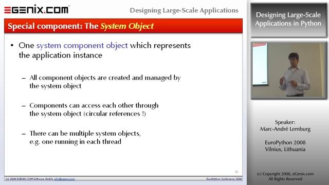 EuroPython 2008: Designing Large-Scale Applications in Python
